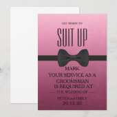 Your service as a groomsman 招待状 (正面/裏面)