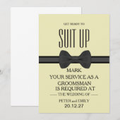 Your service as a groomsman 招待状 (正面/裏面)