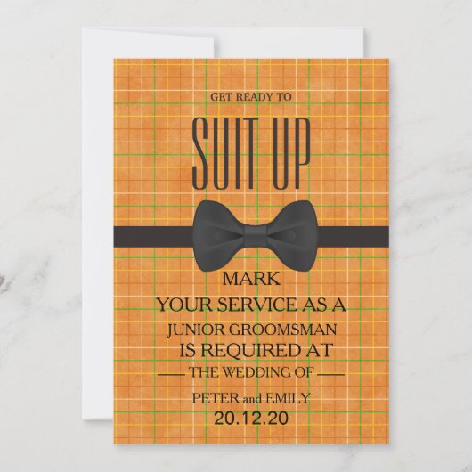 Your service as a groomsman 招待状 (正面)