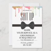 Your service as a groomsman 招待状 (正面)