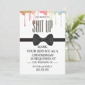 Your service as a groomsman 招待状 (スタンド正面)