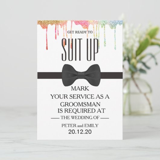 Your service as a groomsman 招待状 (スタンド正面)