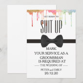 Your service as a groomsman 招待状 (正面/裏面)