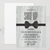 Your service as a groomsman 招待状 (正面/裏面)