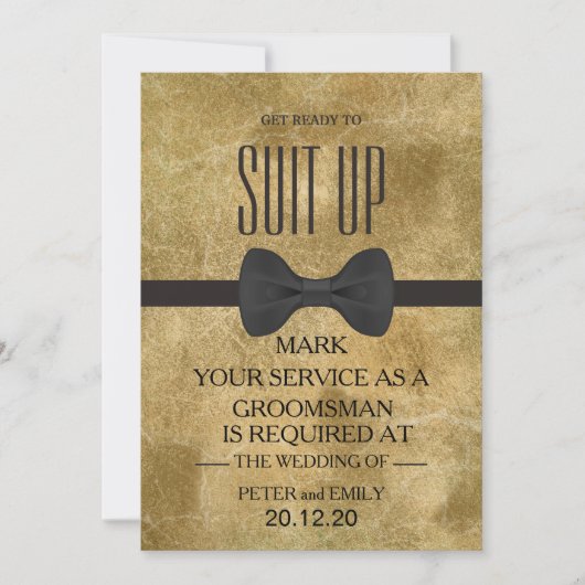 Your service as a groomsman 招待状 (正面)