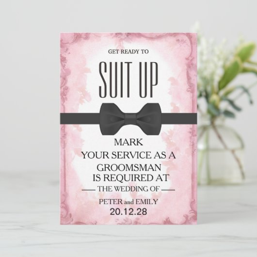 Your service as a groomsman 招待状 (スタンド正面)