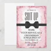 Your service as a groomsman 招待状 (正面/裏面)
