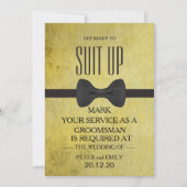 Your service as a groomsman 招待状 (正面)