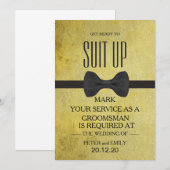 Your service as a groomsman 招待状 (正面/裏面)