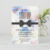 Your service as a groomsman 招待状 (スタンド正面)