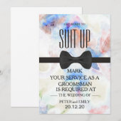 Your service as a groomsman 招待状 (正面/裏面)