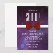 Your service as a groomsman 招待状 (正面/裏面)