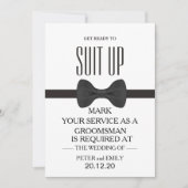 Your service as a groomsman 招待状 (正面)