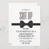 Your service as a groomsman 招待状 (正面/裏面)