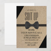 Your service as a groomsman 招待状 (正面/裏面)