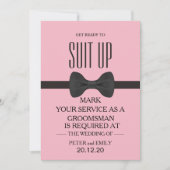 Your service as a groomsman 招待状 (正面)