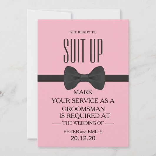 Your service as a groomsman 招待状 (正面)