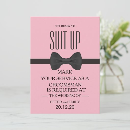 Your service as a groomsman 招待状 (スタンド正面)
