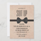 Your service as a groomsman 招待状 (正面)