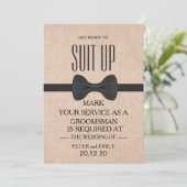 Your service as a groomsman 招待状 (スタンド正面)