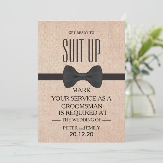 Your service as a groomsman 招待状 (スタンド正面)