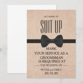 Your service as a groomsman 招待状 (正面/裏面)