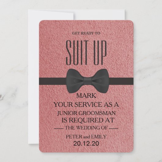 Your service as a groomsman 招待状 (正面)