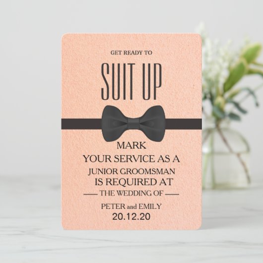 Your service as a groomsman 招待状 (スタンド正面)