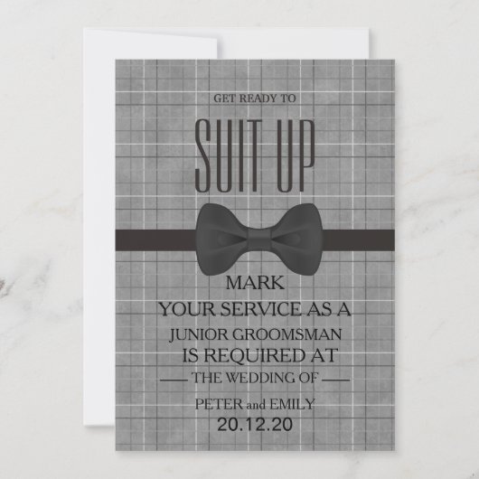 Your service as a groomsman 招待状 (正面)