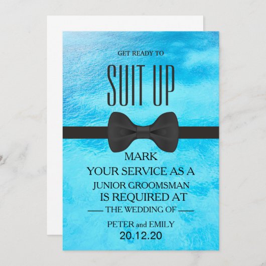 Your service as a groomsman 招待状 (正面/裏面)