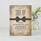 Your service as a groomsman 招待状 (スタンド正面)