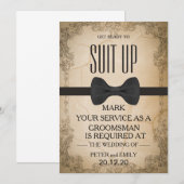 Your service as a groomsman 招待状 (正面/裏面)