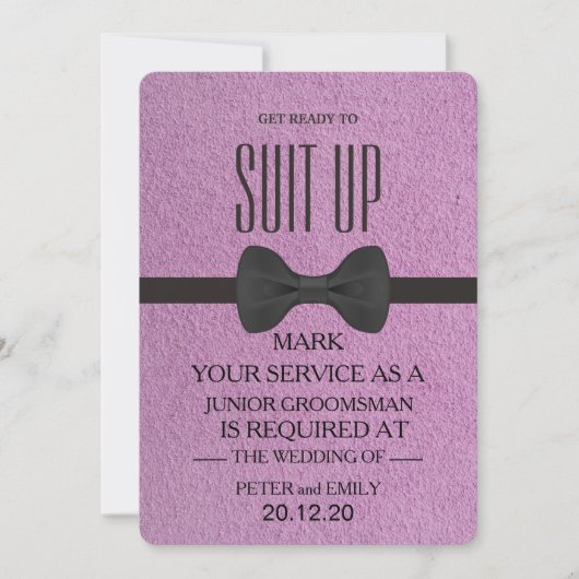 Your service as a groomsman 招待状 (正面)