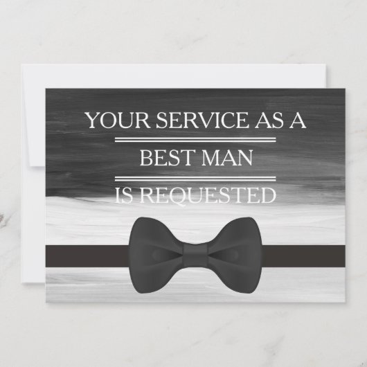Your Service as a Groomsman Best Man Request Invit 招待状 (正面)