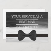 Your Service as a Groomsman Best Man Request Invit 招待状 (正面/裏面)