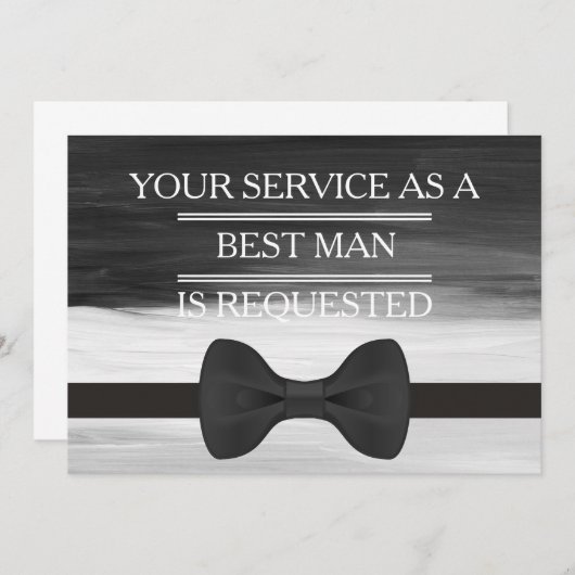 Your Service as a Groomsman Best Man Request Invit 招待状 (正面/裏面)