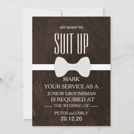 Your Service as a Groomsman Invitation 招待状 (正面)
