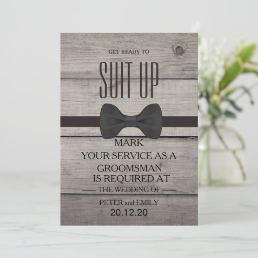 Your Service as a Groomsman Invitation 招待状 (スタンド正面)