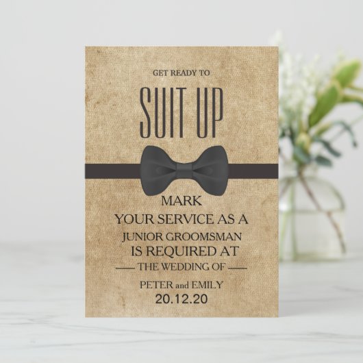 Your Service as a Groomsman Invitation 招待状 (スタンド正面)
