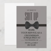 Your Service as a Groomsman Invitation 招待状 (正面/裏面)