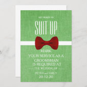 Your service as a groomsman proposal 招待状 (正面/裏面)