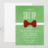 Your service as a groomsman proposal 招待状 (正面/裏面)