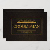 Your Service Is Requested as Groomsman Invitation 招待状 (正面/裏面)