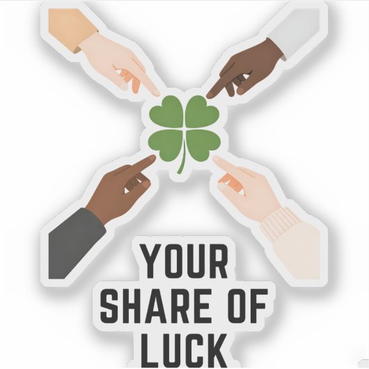 Your Share Of Luck Minimal Vinyl Sticker シール (正面)