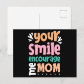 Your Smile Encourage me Mom ポストカード (正面/裏面)