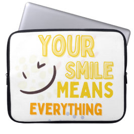 Your Smile Means Everything  Positive Quote Laptop ラップトップスリーブ