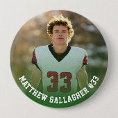 Your Sports Photo | Personalized Team Photo Button 缶バッジ (正面)