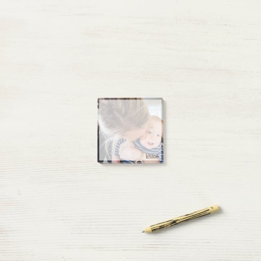 Your Squareフォトデザインと名前をカスタムする ポストイット (デスク上)