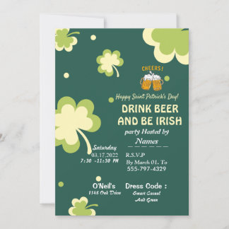 Your St. Patrick's Day party invitation card セーブザデート