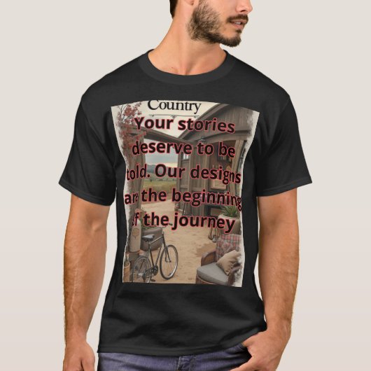 "Your stories deserve to be told. Our designs are  Tシャツ (正面)
